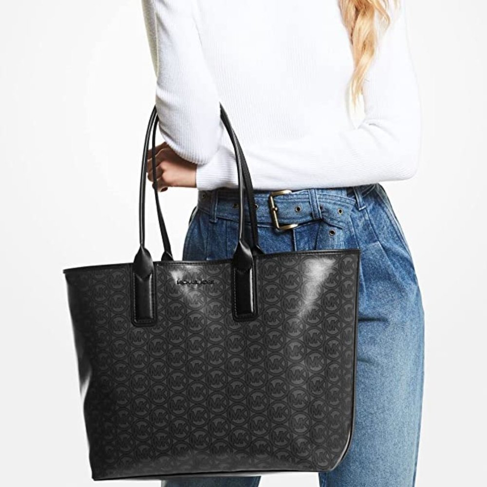 MICHAEL KORS Jodie Large Logo Jacquard Tote Bag